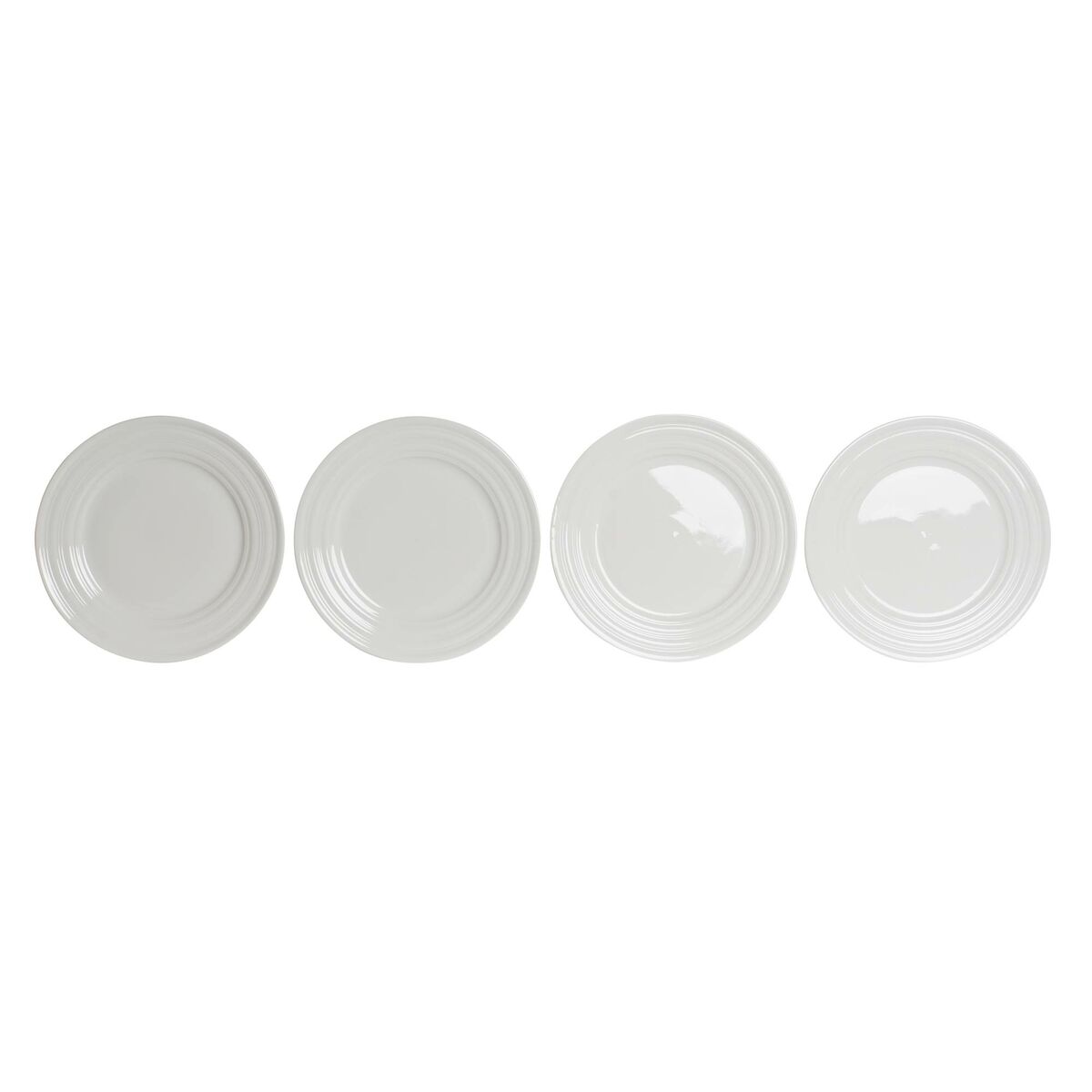 Assiette plate DKD Home Decor Blanc Porcelaine 27 x 27 x 2 cm