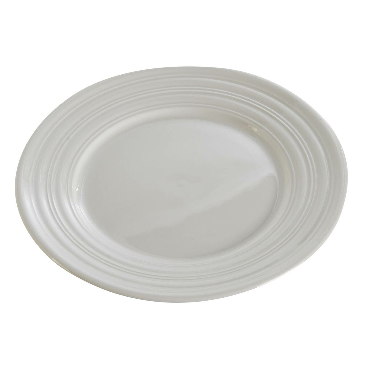 Assiette plate DKD Home Decor Blanc Porcelaine 19 x 19 x 2 cm