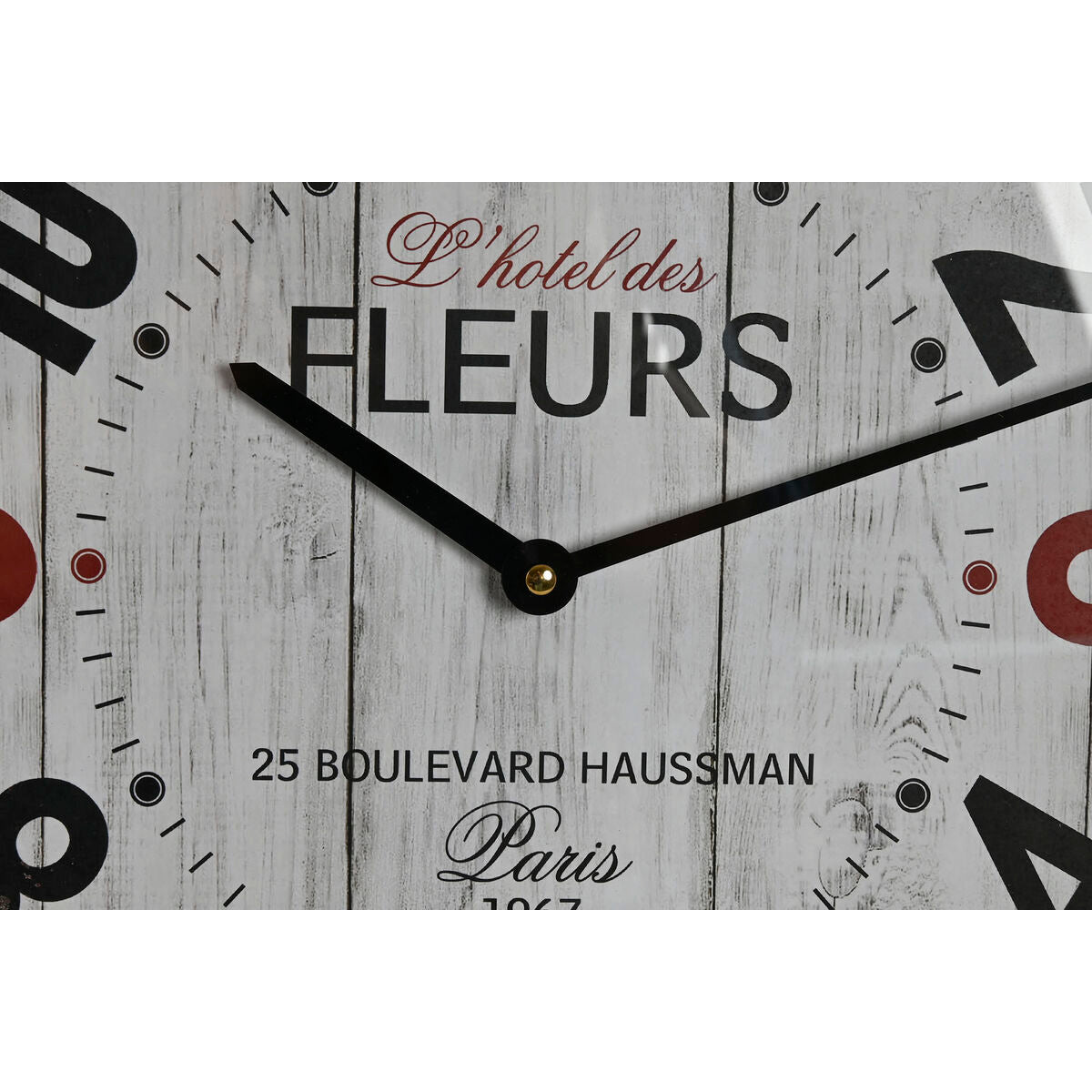 Horloge Murale Home ESPRIT Blanc Verre Bois MDF 40 x 4,5 x 40 cm (2 Unités)