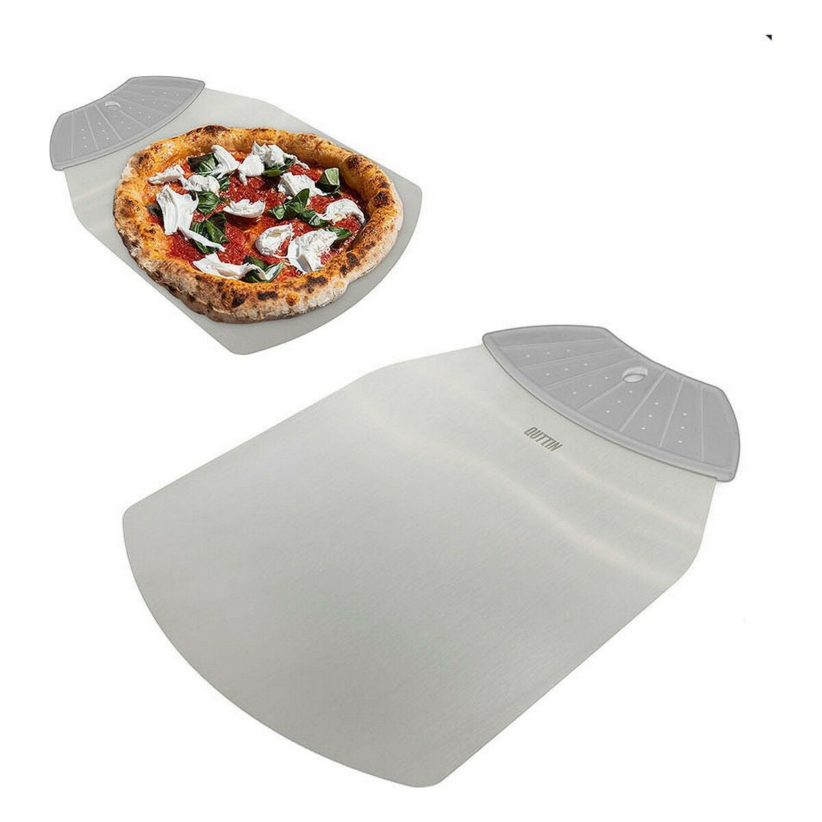 Keukenspatel Quttin Pizza 25 x 36 cm Staal