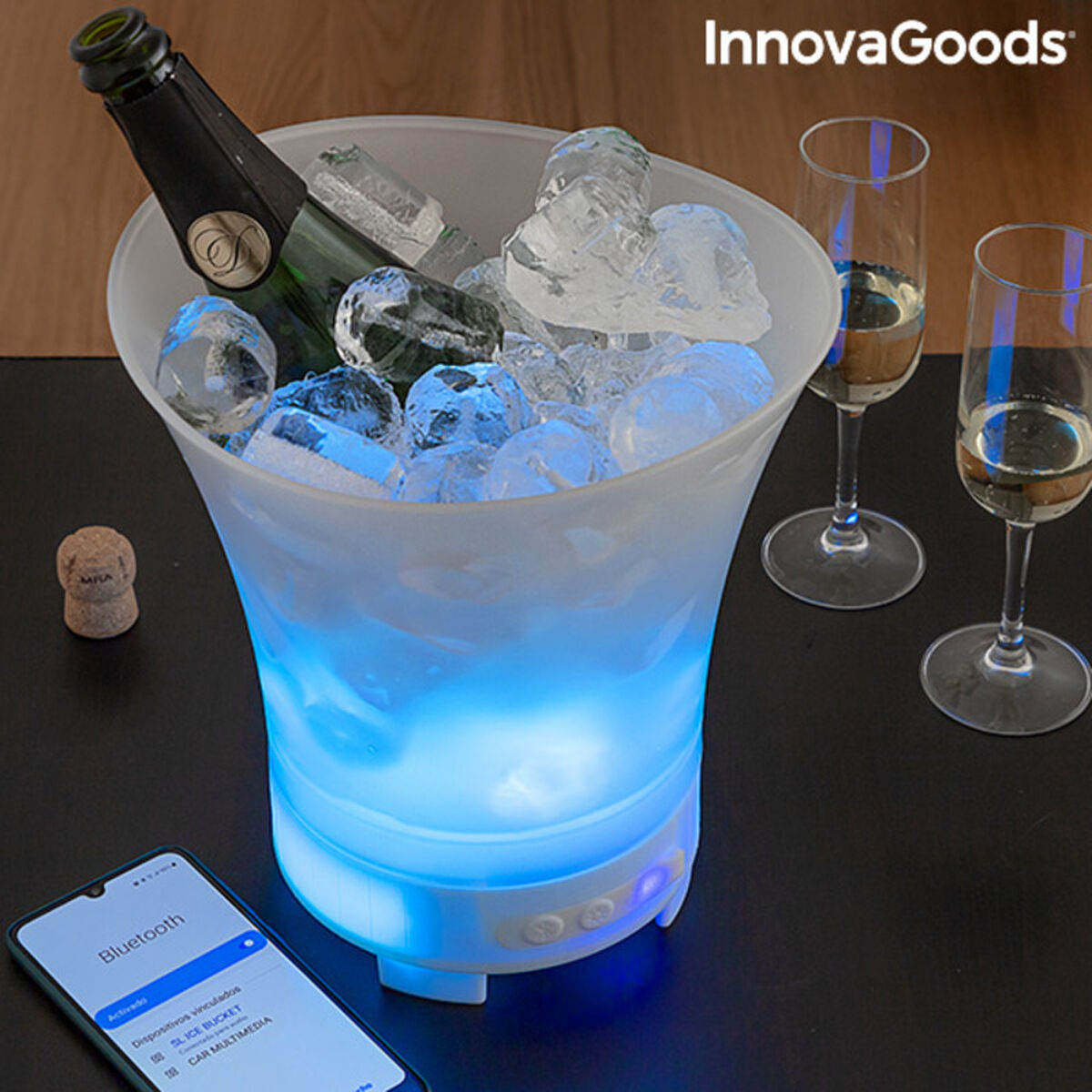 LED emmer met oplaadbare luidspreker Sonice InnovaGoods