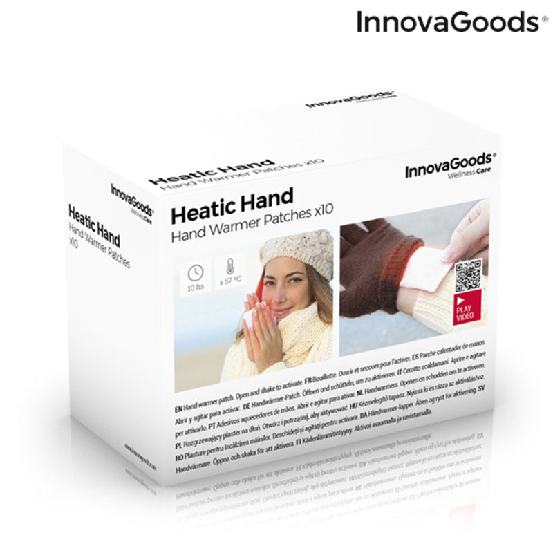 Patchs réchauffant pour les mains Heatic Hand InnovaGoods 10 Unités