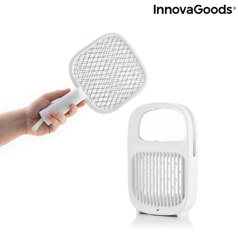 2-in-1 oplaadbare anti-muggenlamp en insectdodend racket Swateck InnovaGoods