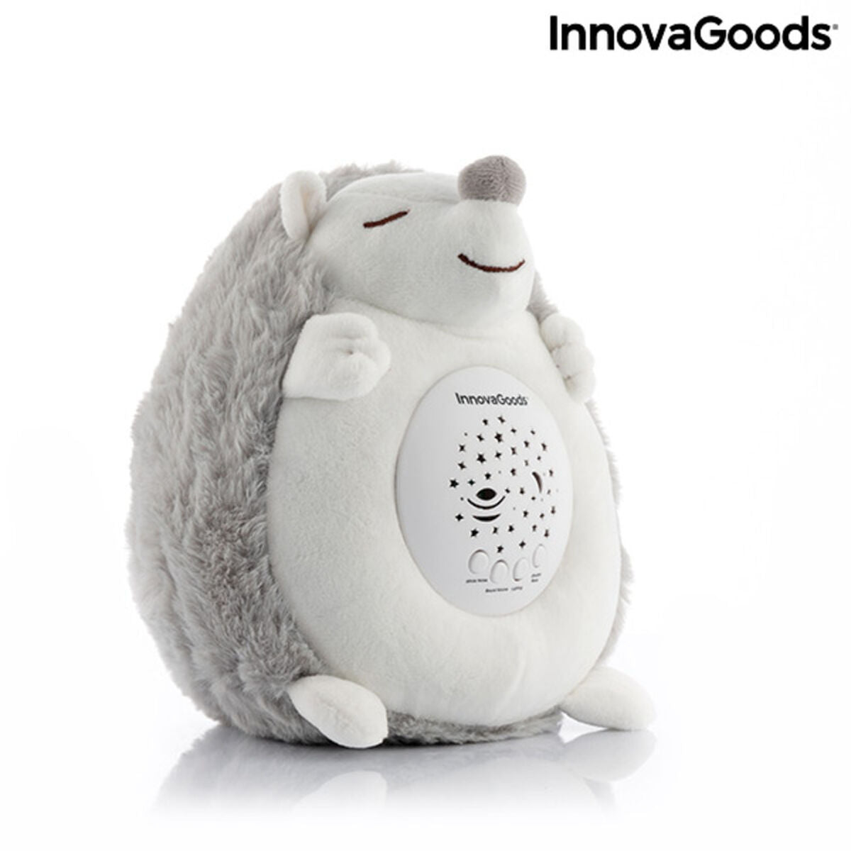 Hedgehog knuffel met witte ruis en nachtlampprojector Spikey InnovaGoods