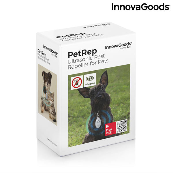 Oplaadbare Ultrasone parasietenafstoter voor huisdieren PetRep InnovaGoods