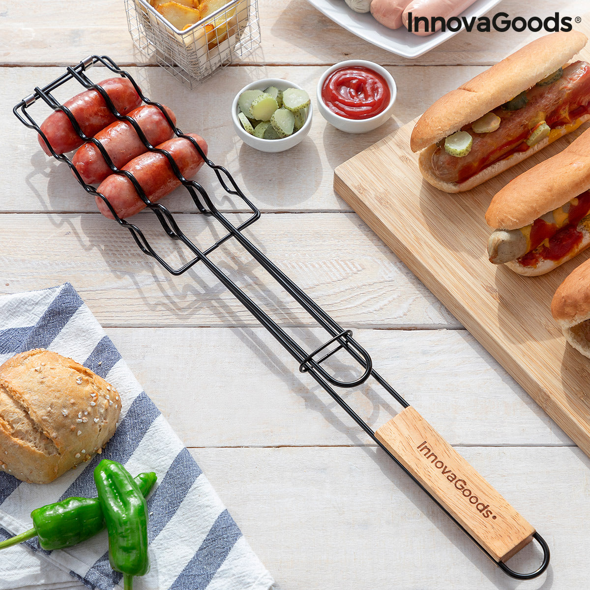 Grille de Barbecue pour Saucisses Sosket InnovaGoods