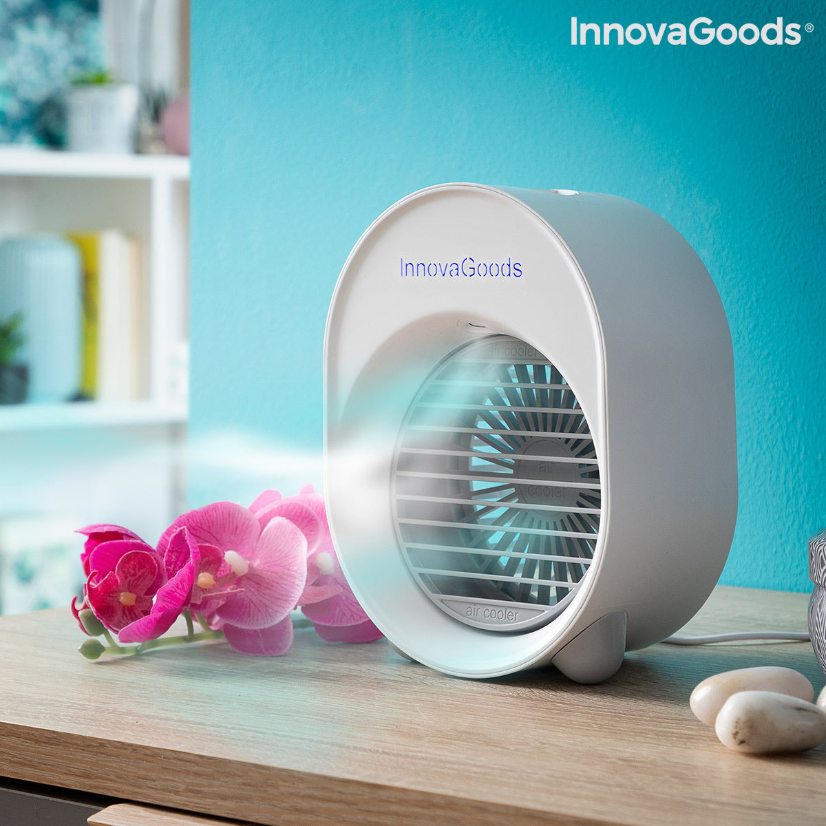 Mini-climatiseur Humidificateur à Ultrasons avec LED Koolizer InnovaGoods