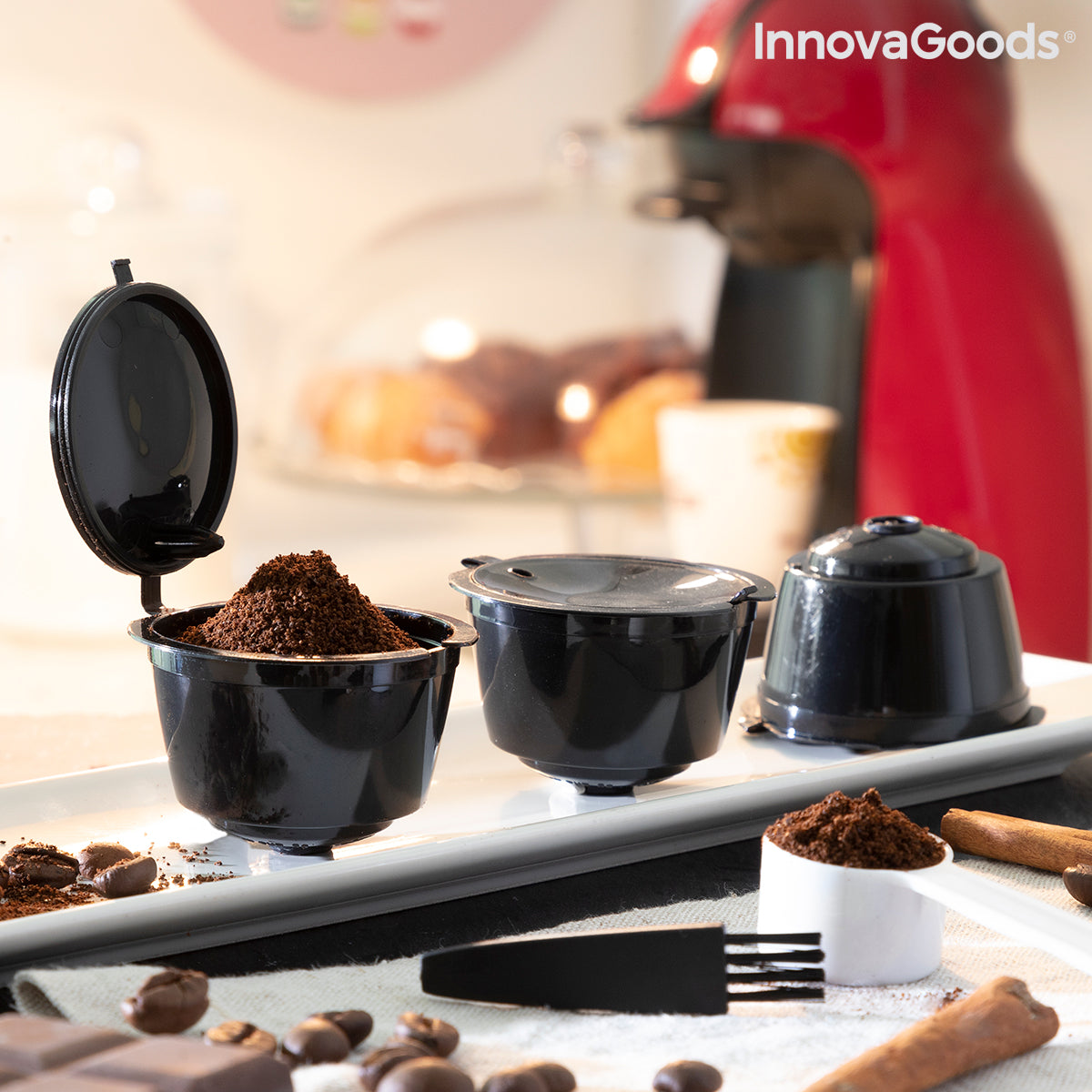 Set van 3 herbruikbare koffiecapsules Redol InnovaGoods