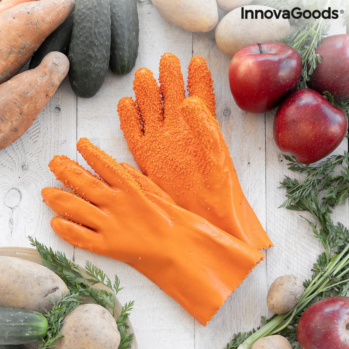 Handschoenen om Fruit en Groente mee Schoon te Maken Glinis InnovaGoods