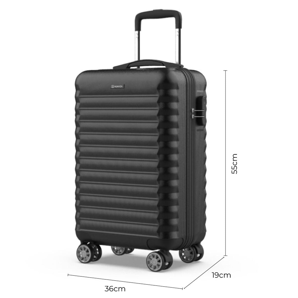 Valise cabine Numada Mini XS Upfly Noir 55 x 36 x 19 cm