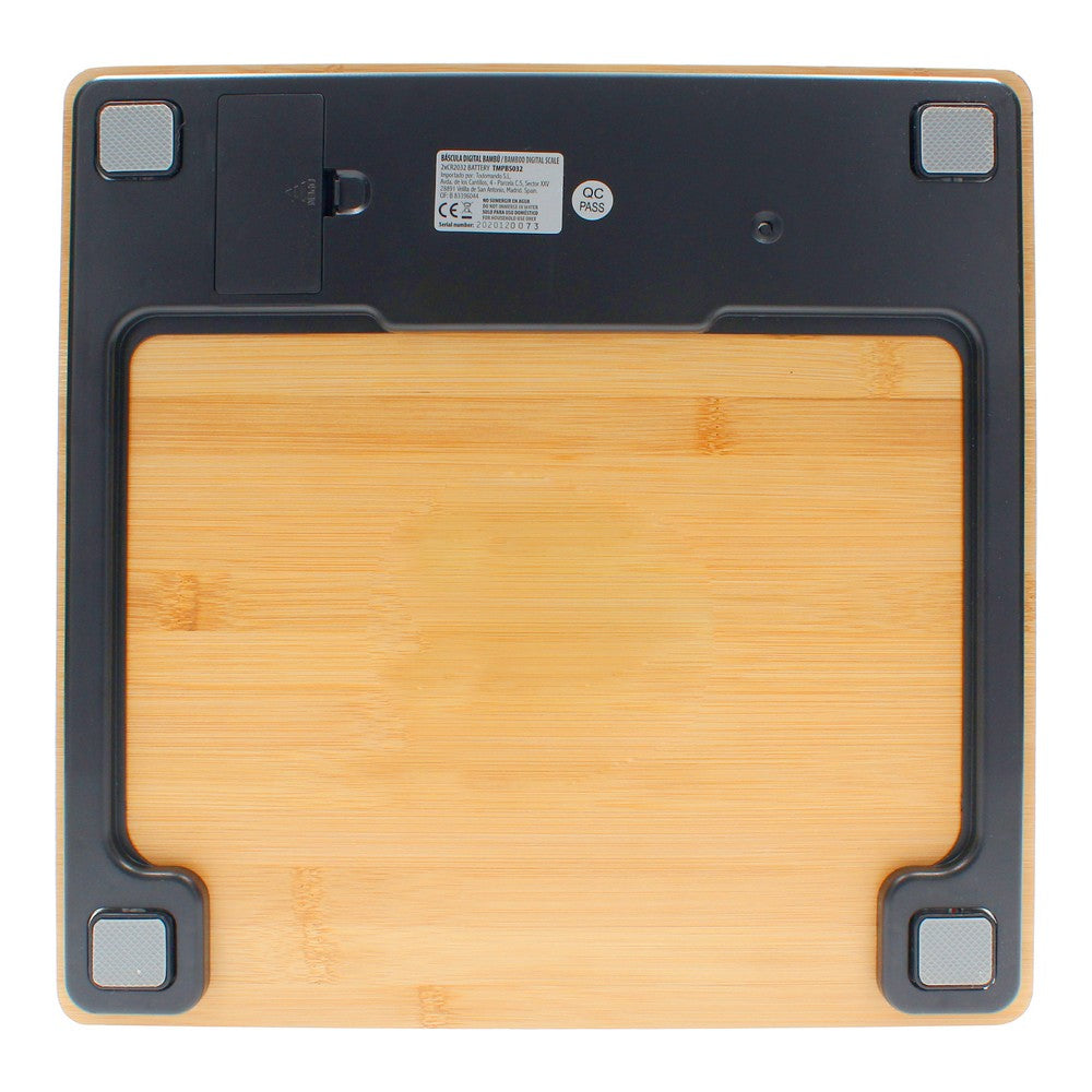 Digital Bathroom Scales TM Electron Brown Bamboo