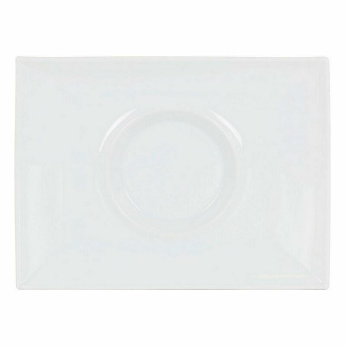 Assiette plate Inde Gourmet Porcelaine Blanc 29,5 x 22 x 3 cm (6 Unités)