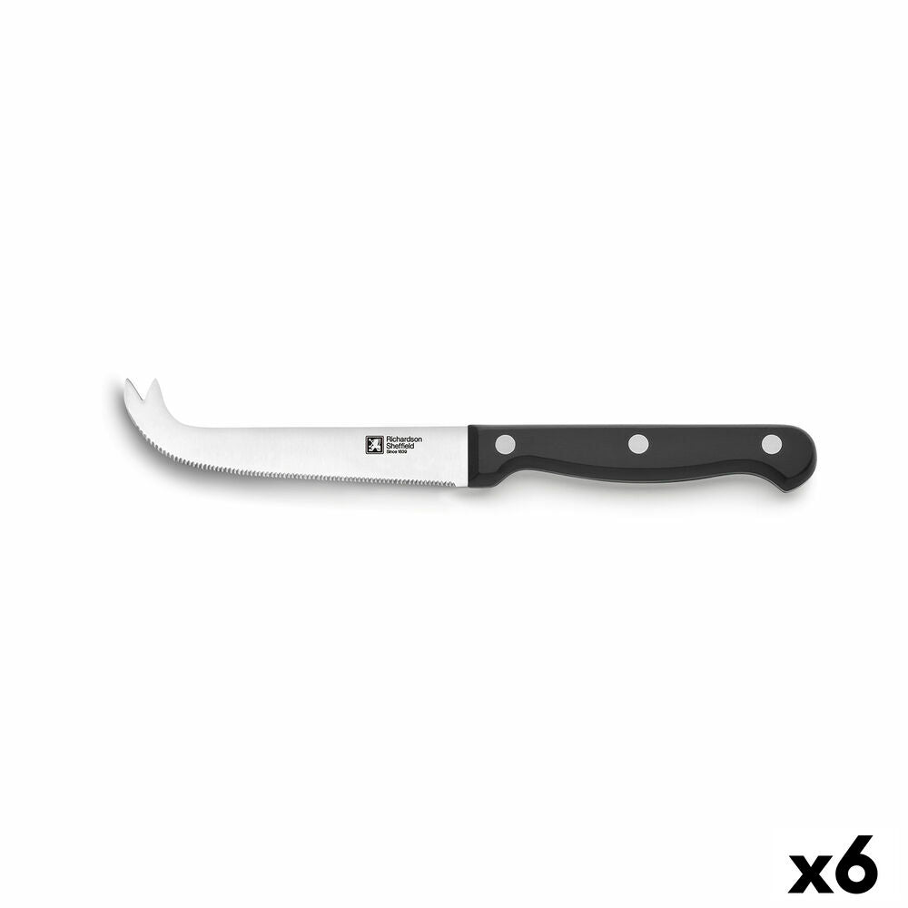 Couteaux à Fromage Richardson Sheffield Artisan Noir Métal 10 cm (Pack 6x)