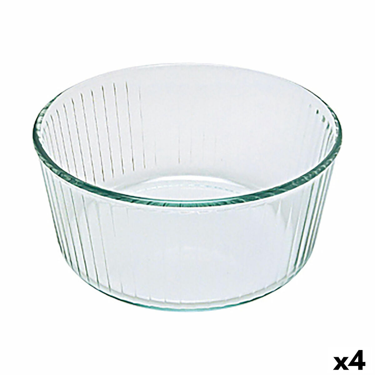 Oven Mould Pyrex Classic Souffle 21 x 21 x 10 cm Transparant Glas (4 Stuks)