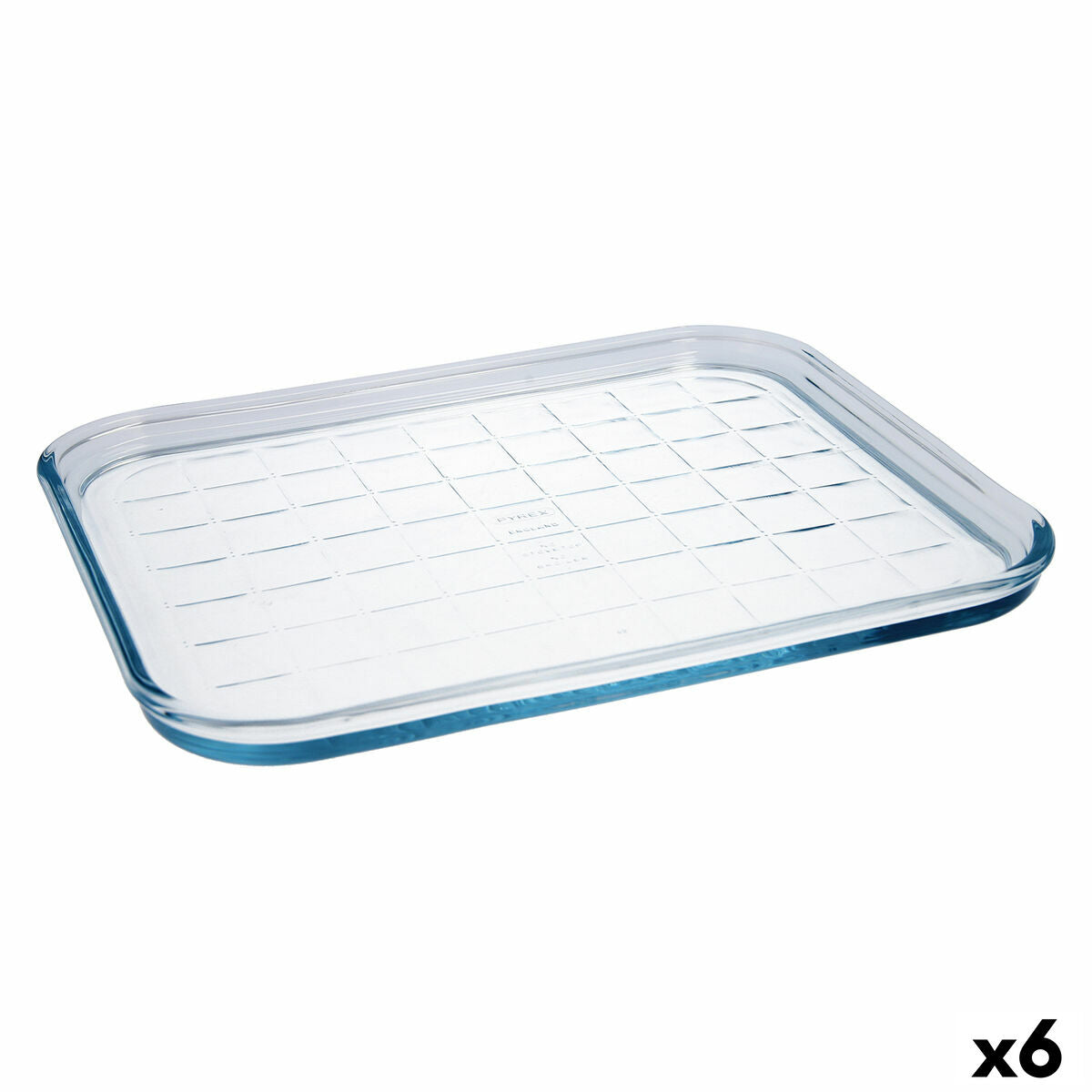 Oven Mould Pyrex Classic Vidrio Plat Transparant Glas 33 x 27 x 2 cm (6 Stuks)