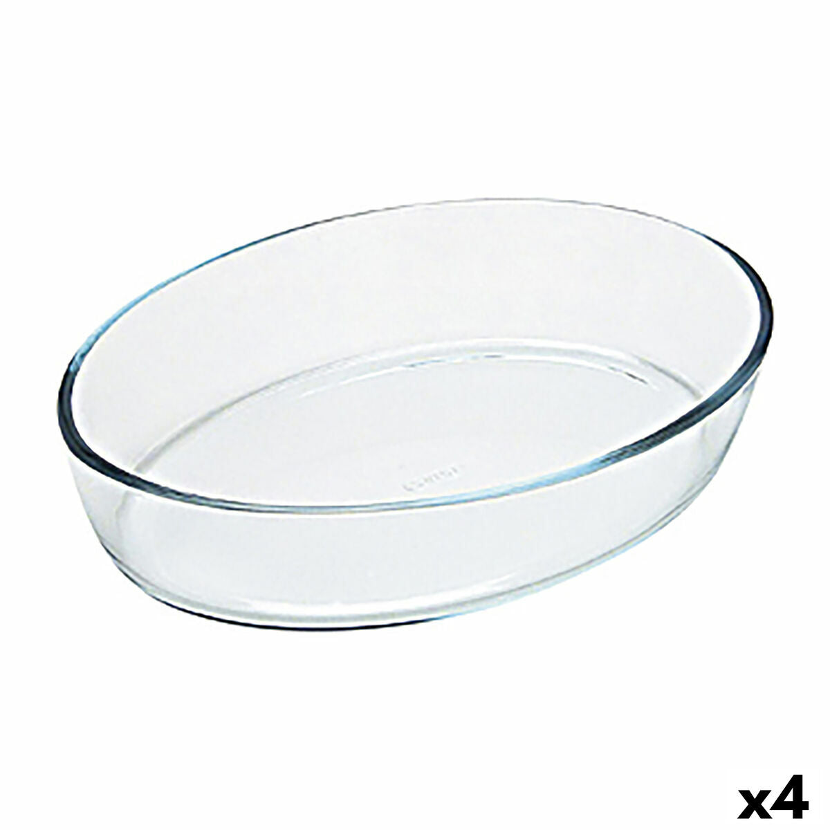 Ovenschaal Pyrex Classic Vidrio Ovaalvormig Transparant Glas 40 x 28 x 7 cm (4 Stuks)