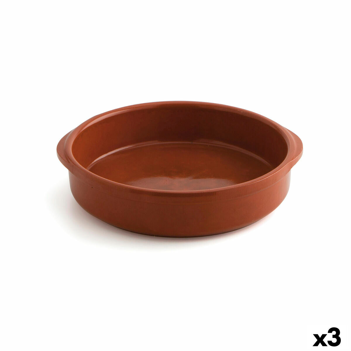 Casserole Raimundo Céramique Marron (Ø 32 cm) (3 Unités)