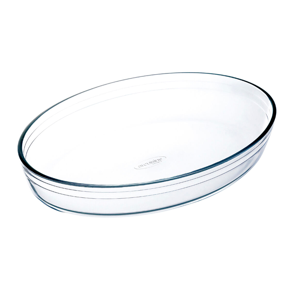 Ovenschaal Ô Cuisine   Ovaalvormig 40 x 28 x 7 cm Transparant Glas (4 Stuks)