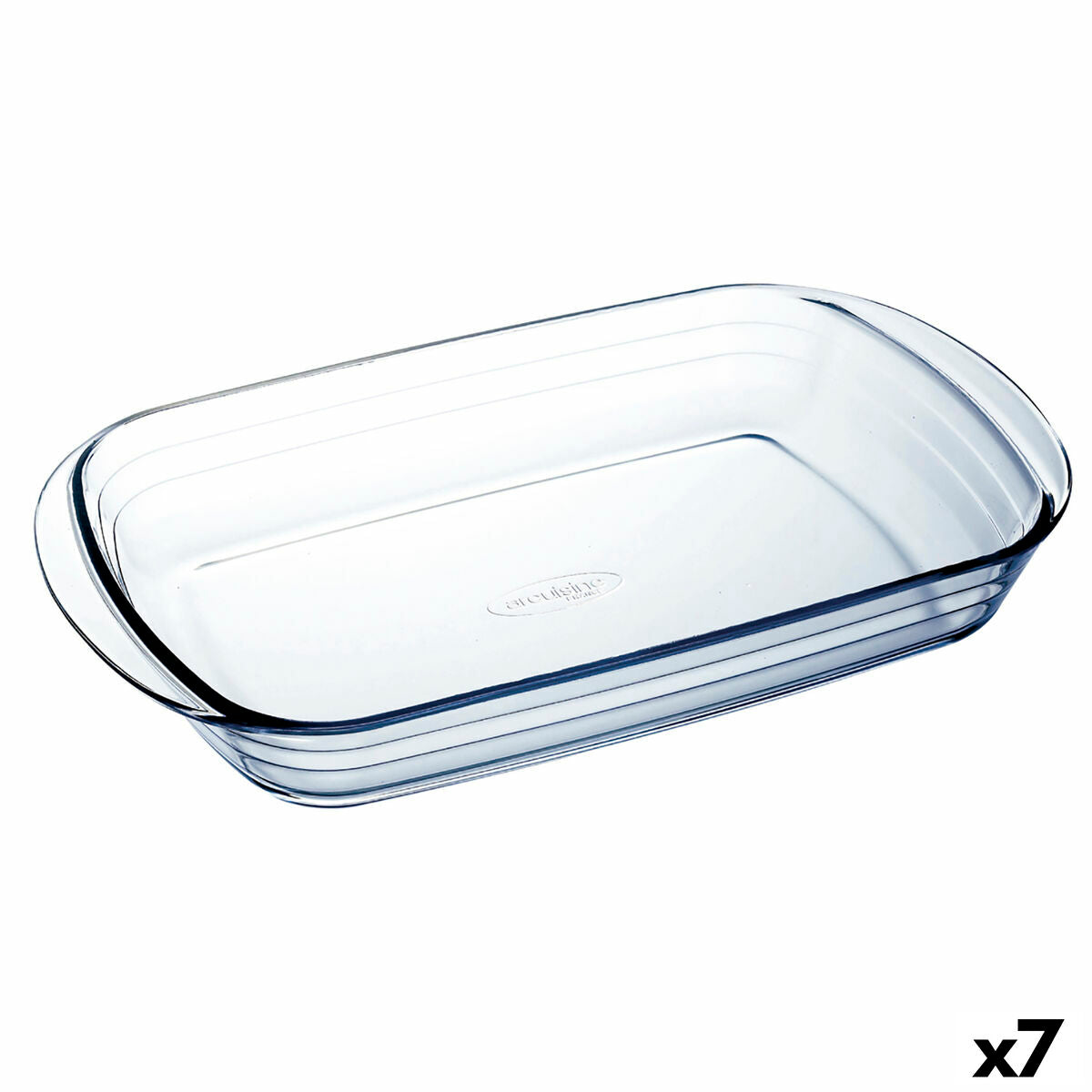 Ovenschaal Ô Cuisine   Rechthoekig 32 x 20 x 6 cm Transparant Glas (7 Stuks)