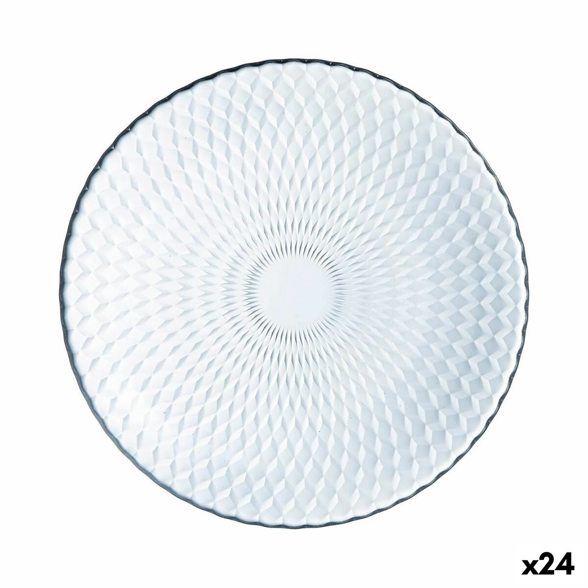 Eetbord Luminarc Pampille Clear Transparant Glas 25 cm (24 Stuks)