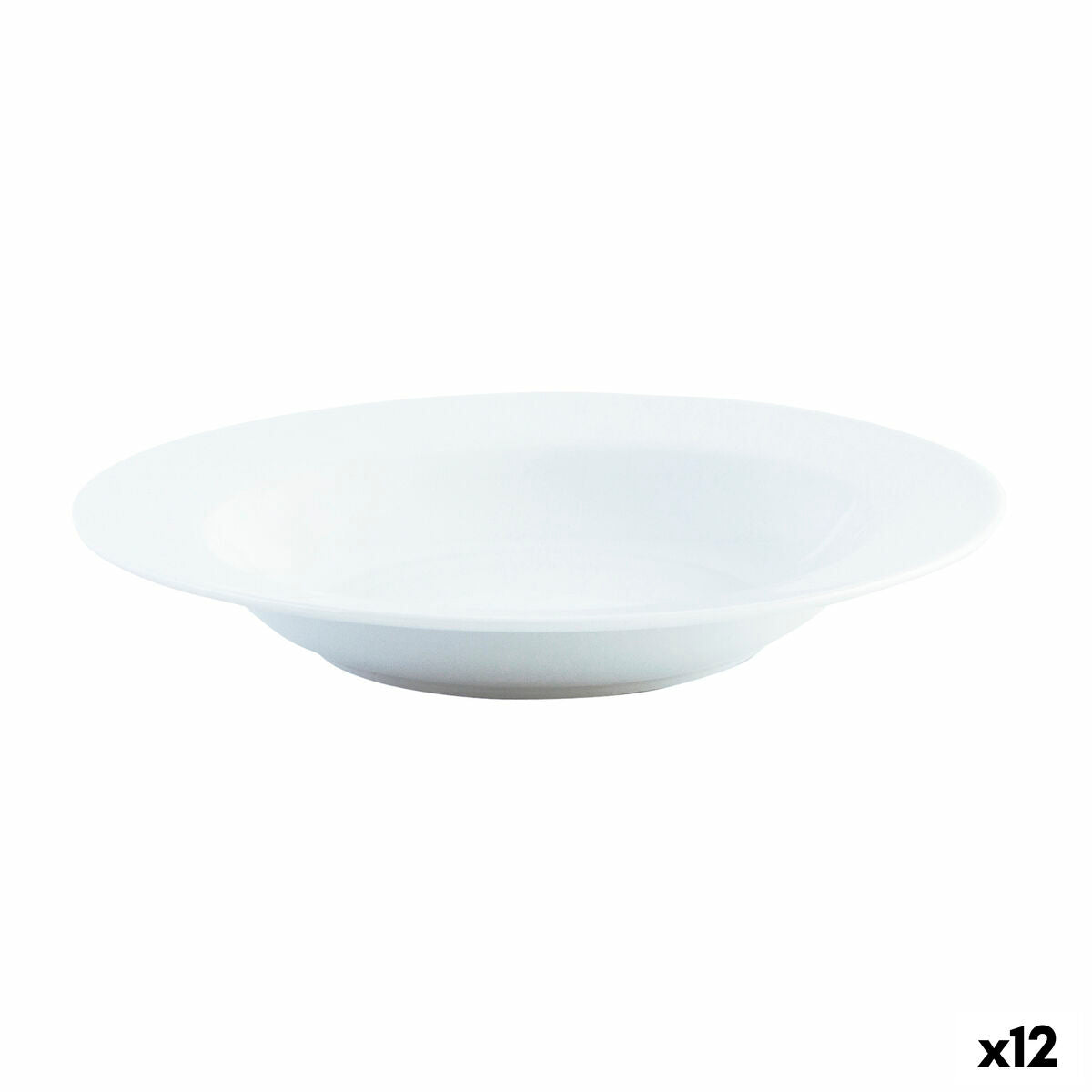 Assiette creuse Quid Basic Blanc Céramique Ø 21,5 cm (12 Unités)