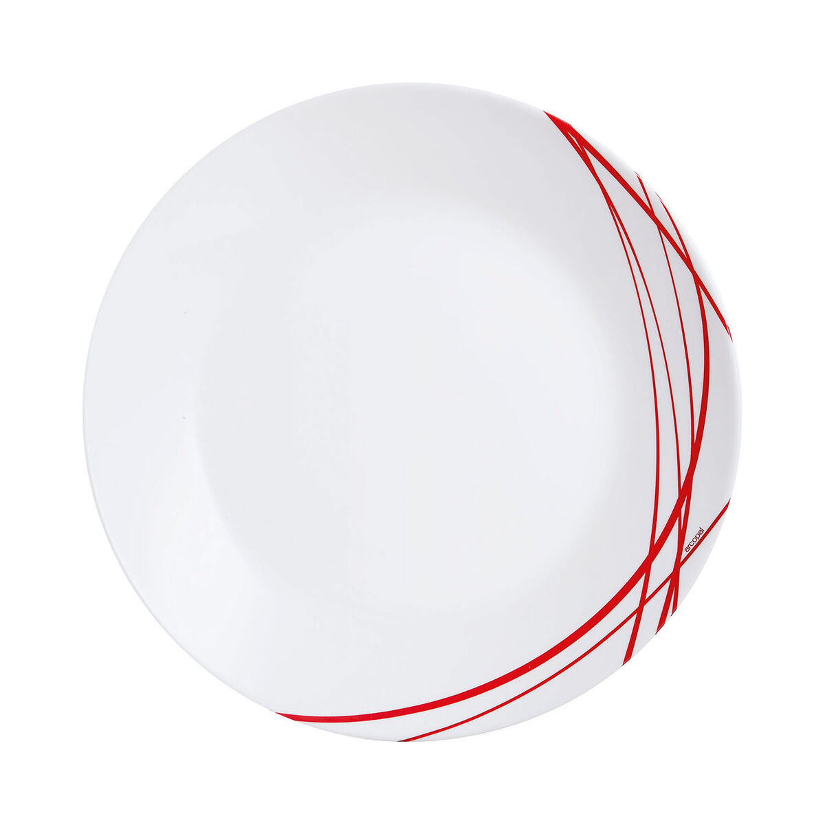 Flat plate Arcopal Domitille Rojo Bicoloured Glass 25 cm (12 Units)