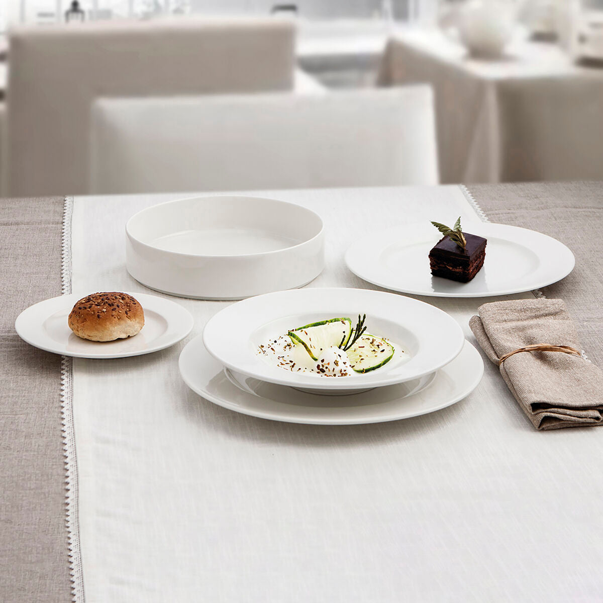 Assiette plate Ariane Prime Blanc Céramique Ø 29 cm (6 Unités)