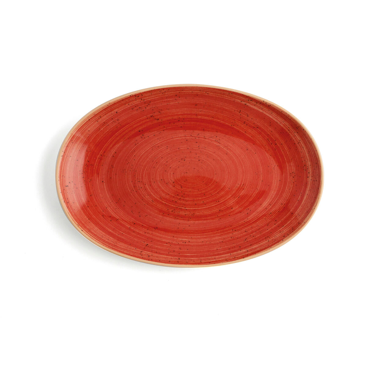 Serveerschaal Ariane Terra Ovalen Keramisch Rood (Ø 32 cm) (6 Stuks)