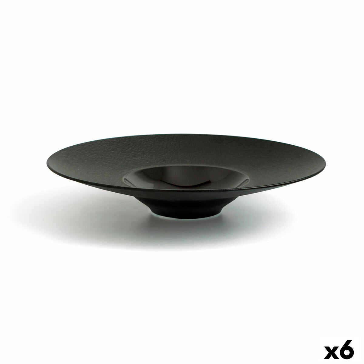 Assiette creuse Ariane Gourmet Céramique Noir (Ø 28 cm) (6 Unités)