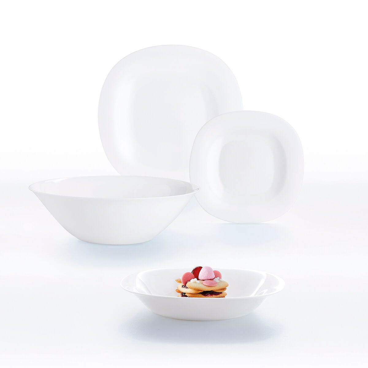 Dessertbord Luminarc Carine Blanco Wit Glas 19 cm (24 Stuks)