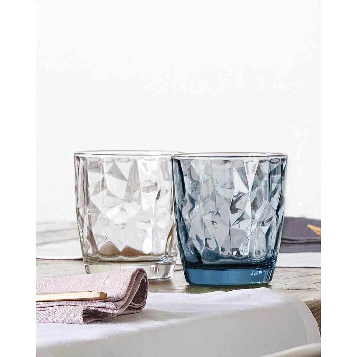 Glas Bormioli Rocco Diamond Blauw Glas (390 ml) (6 Stuks)