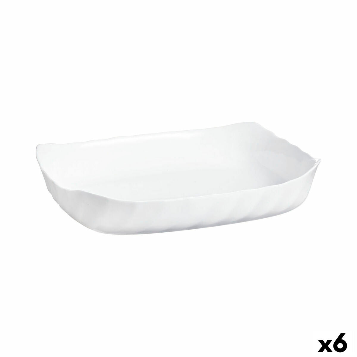 Serveerschaal Luminarc Smart Cuisine Rechthoekig Wit Glas 33 x 27 cm (6 Stuks)