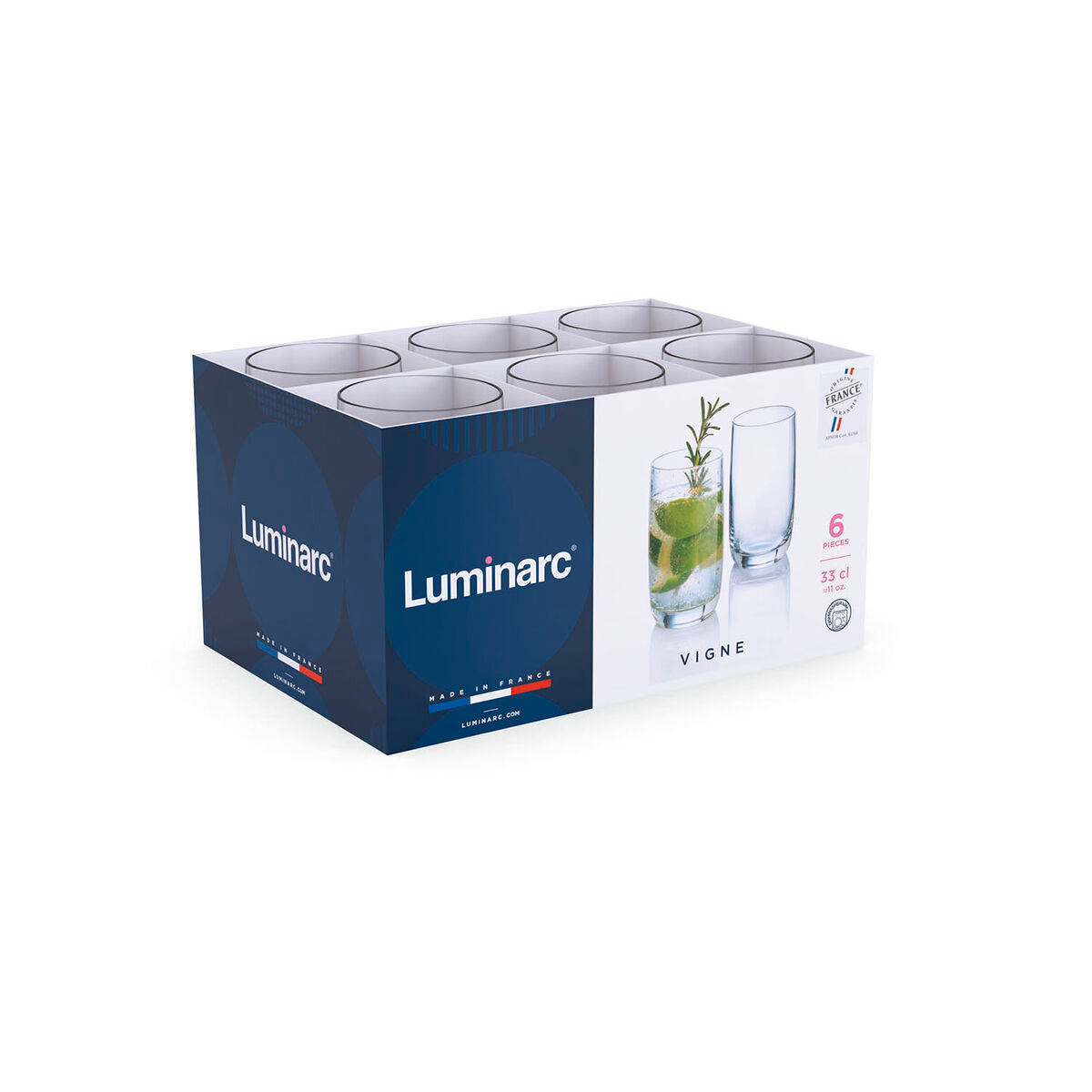 Glass Luminarc Vigne Transparent Glass 330 ml (24 Units)