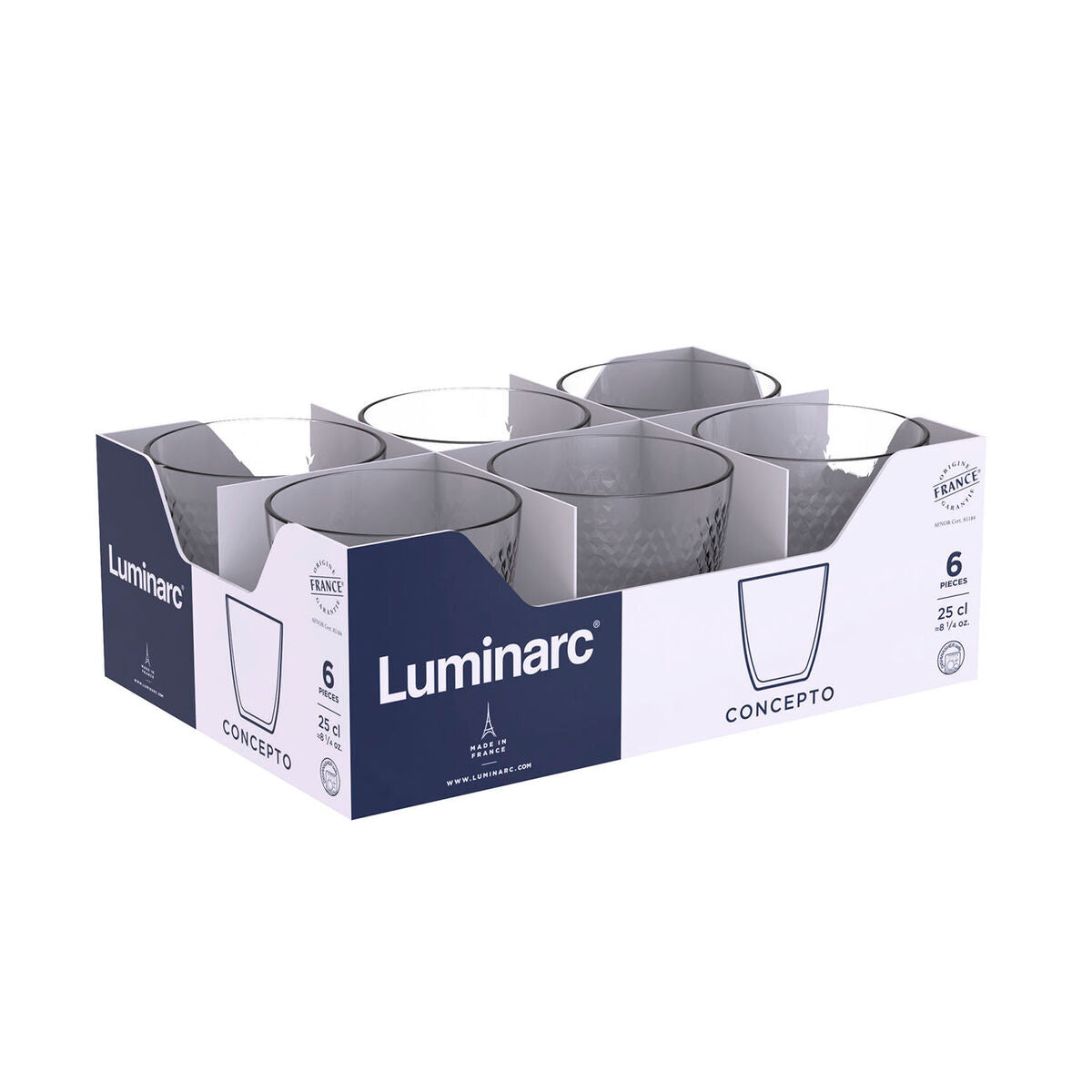 Glass Luminarc Concepto Pampille 250 ml Transparent Glass (24 Units)