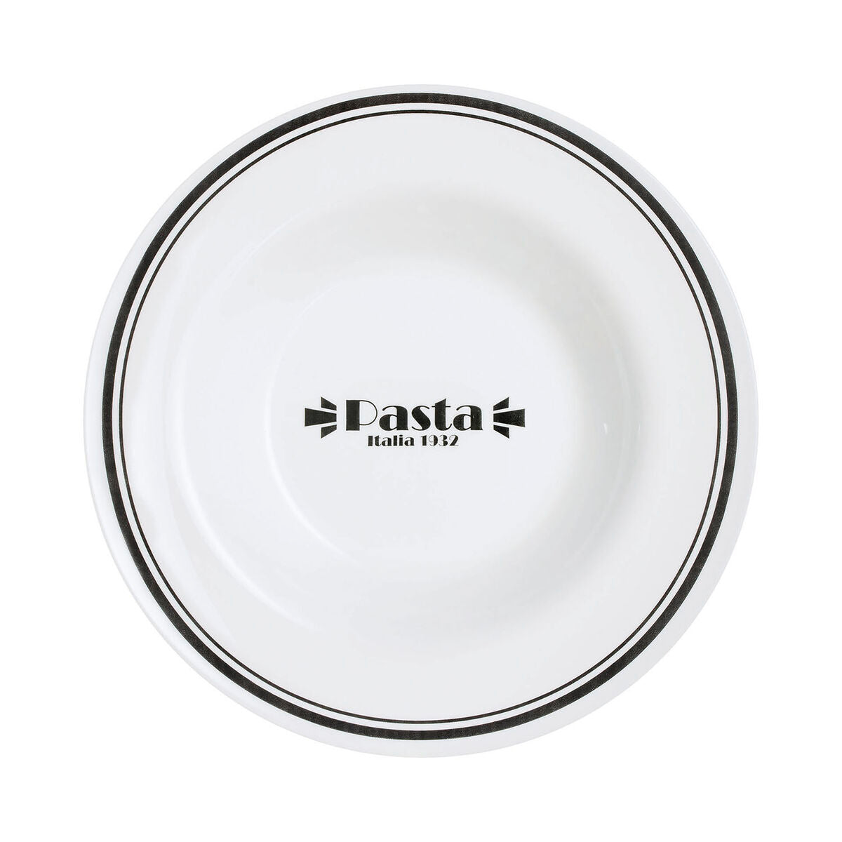 Assiette à pâtes Luminarc Friends Time Bistro Blanc/Noir verre 28,5 cm (12 Unités)