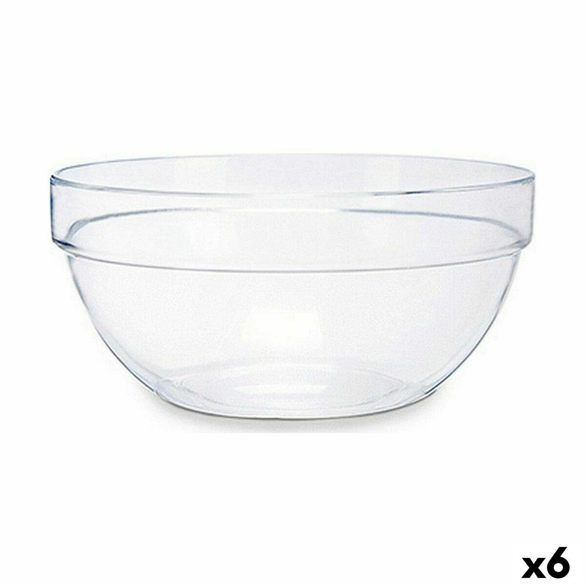 Bowl Transparent Glass (250 ml) (6 Units)