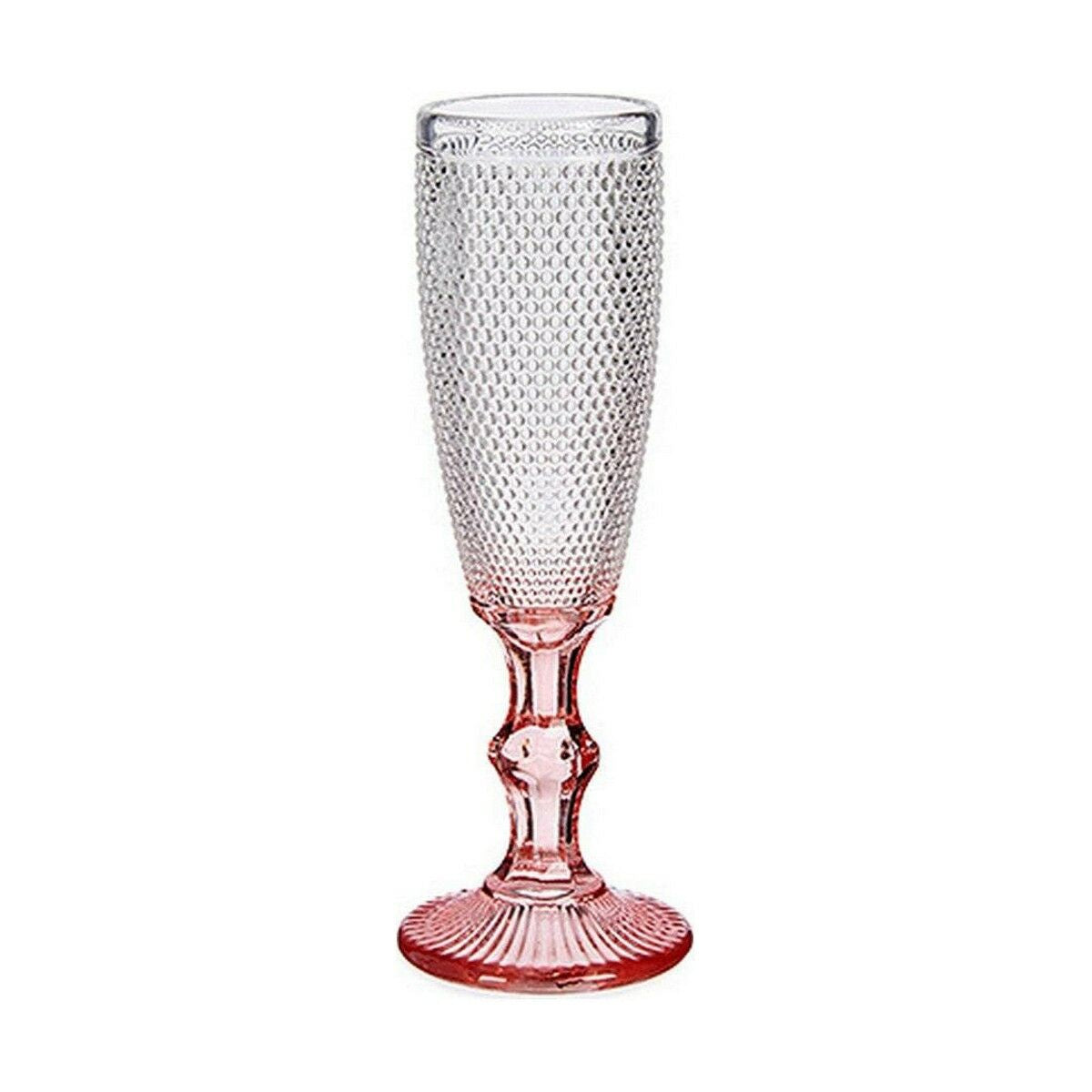 Champagneglas Roze Transparant Glas 6 Stuks (180 ml)