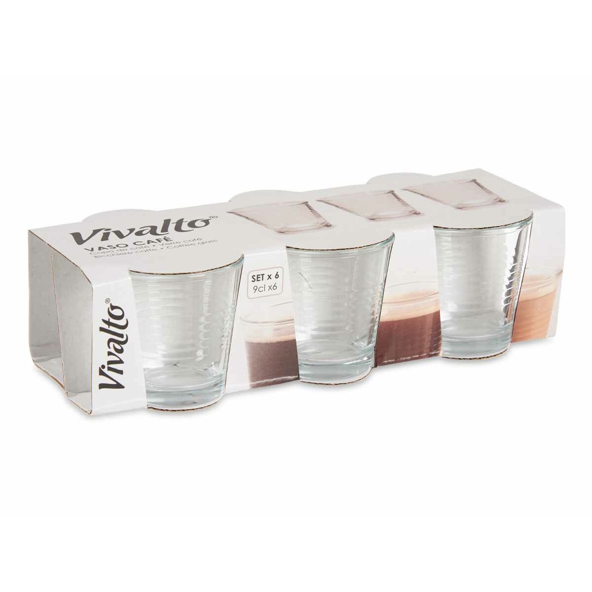 Set de Verres Transparent verre (90 ml) (24 Unités)