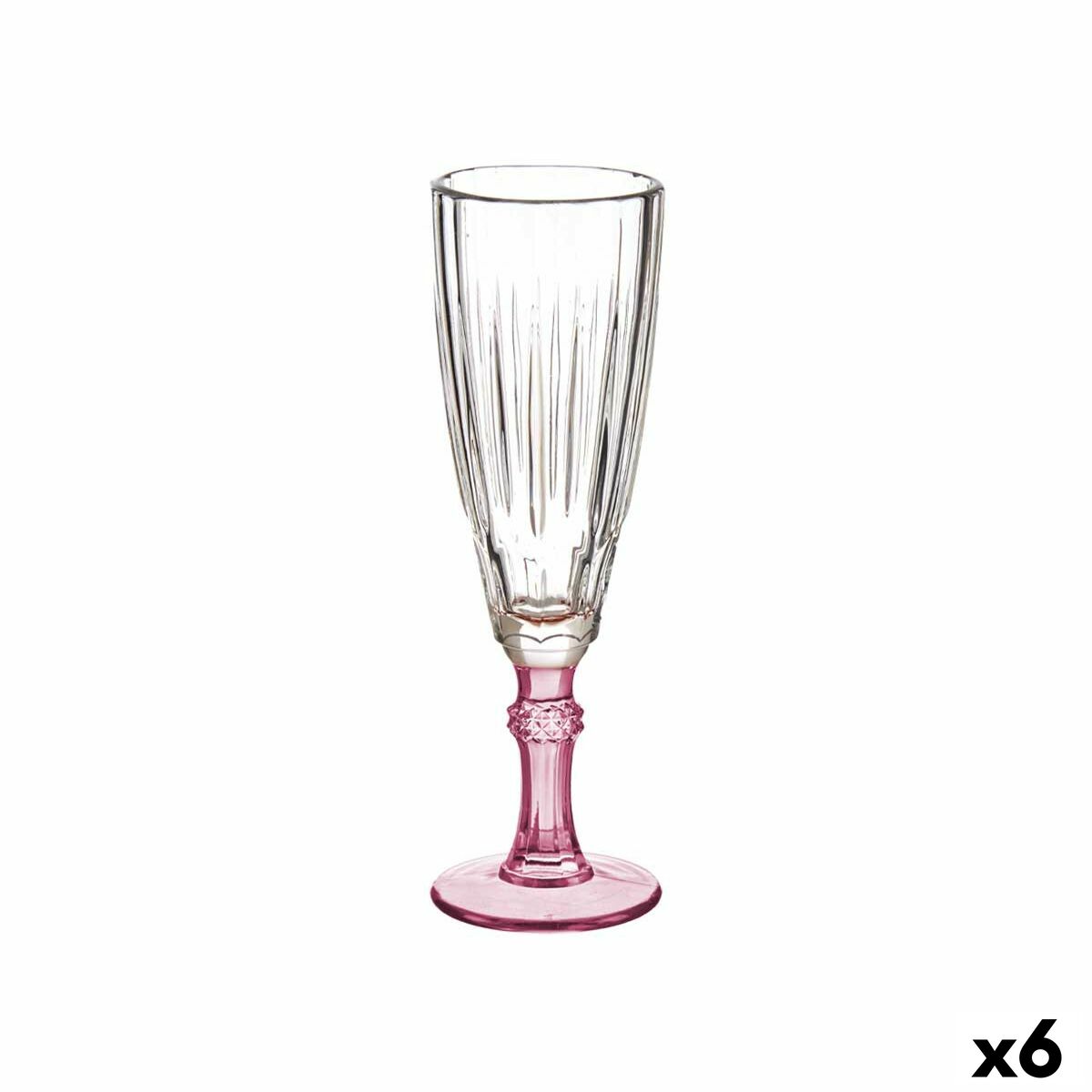 Champagneglas Kristal Roze 6 Stuks (170 ml)