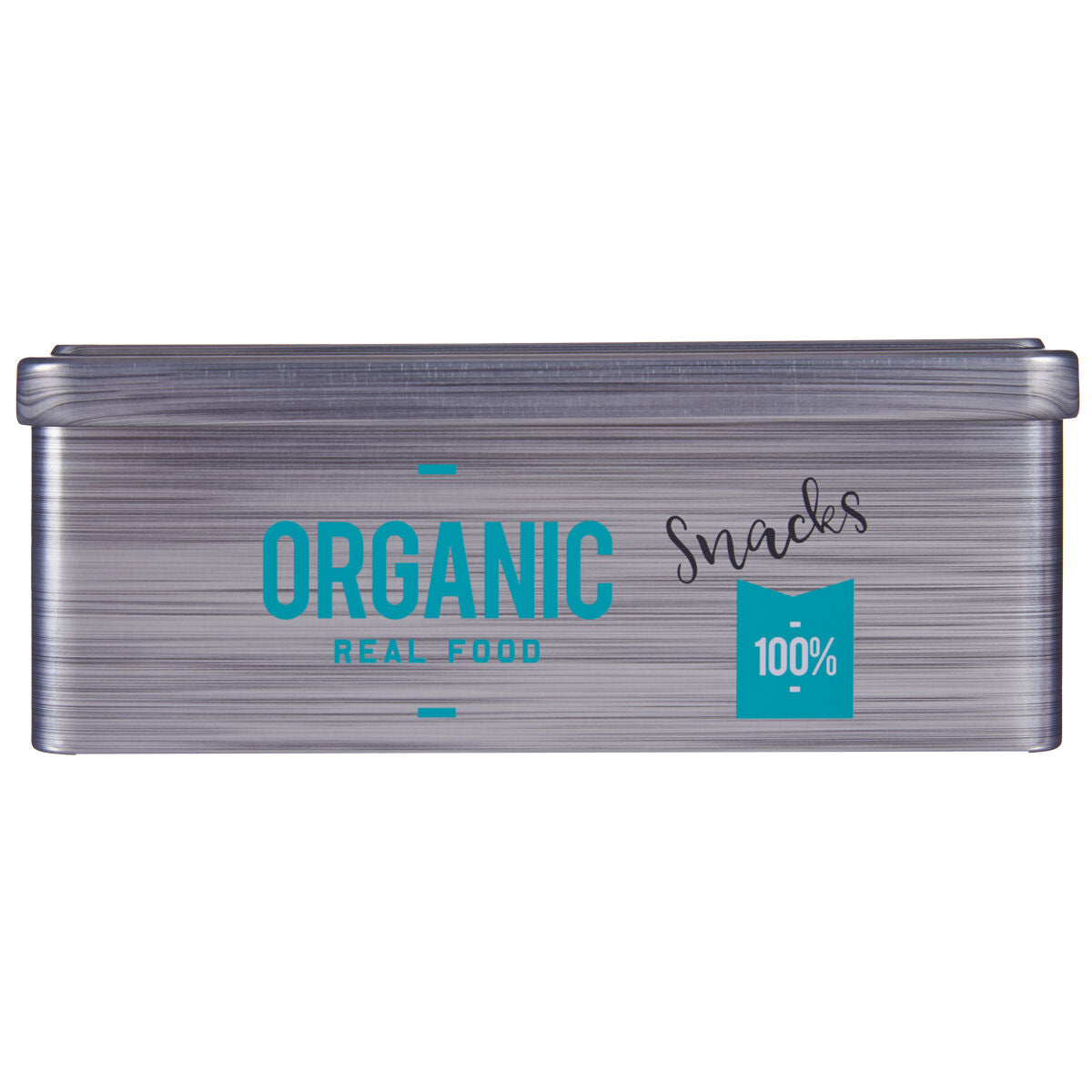 Tin Organic Snacks Grijs Blik (11 x 7,1 x 18 cm) (24 Stuks)