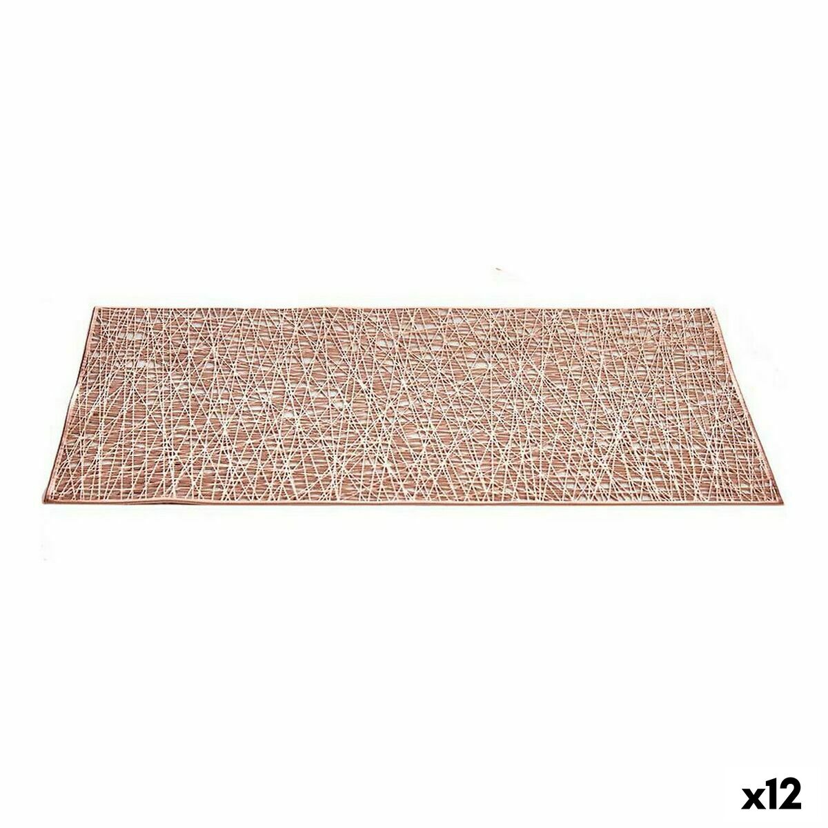 Placemat Roze Plastic (45 x 0,01 x 30 cm) (12 Stuks)