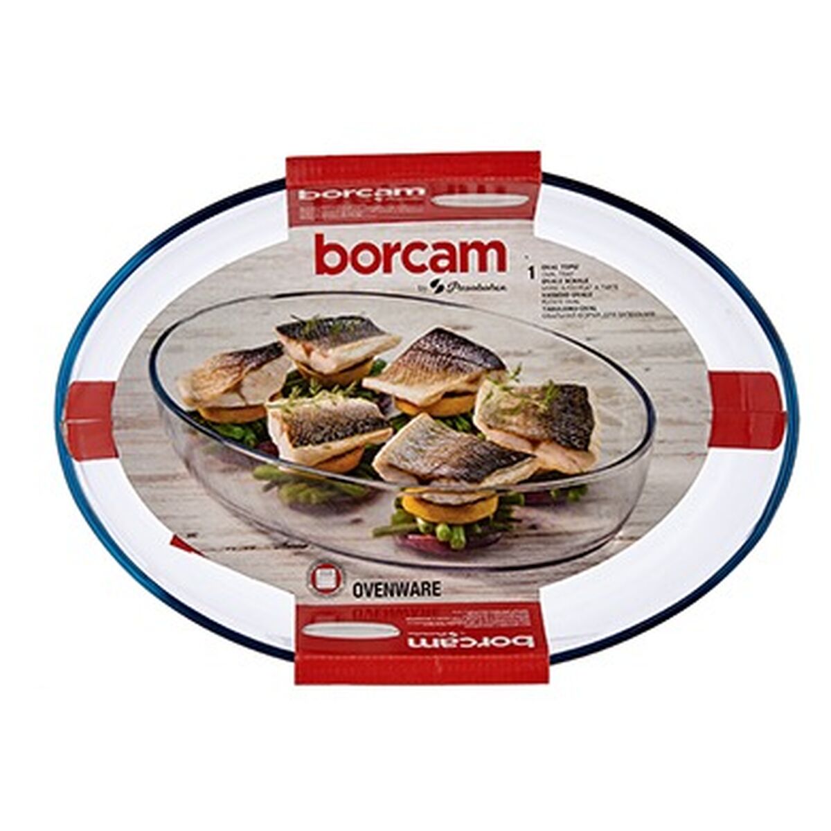 Plat à Gratin Borcam Ovale 3,3 L (6 Unités)