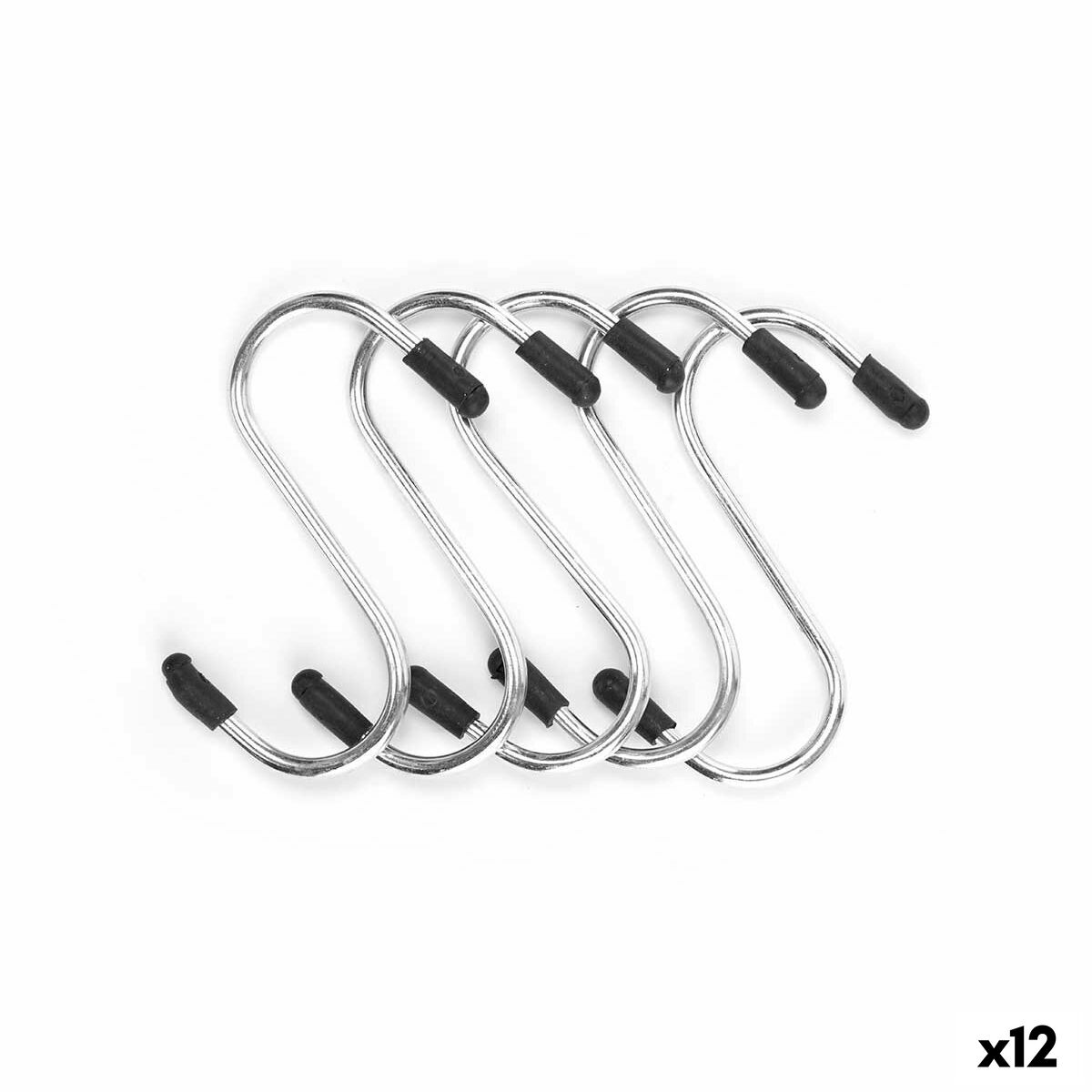 Haak voor ophanging Set Zilverkleurig Metaal 7 cm (12 Stuks)