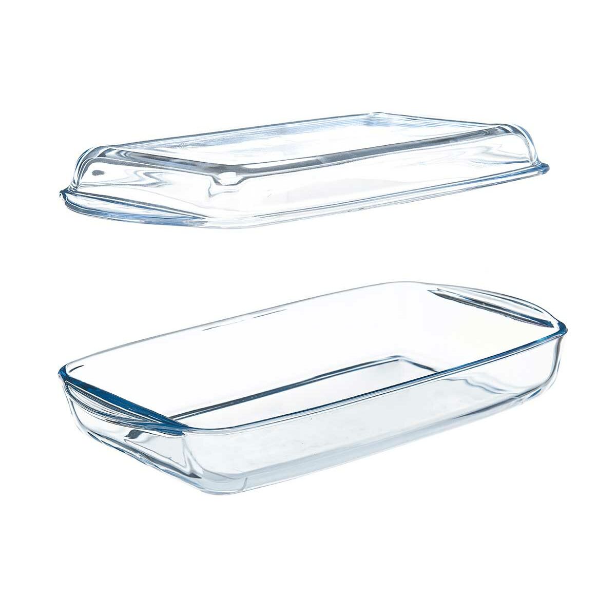 Plateau avec couvercle Borcam Transparent Verre Borosilicaté 1,9 L (4 Unités)