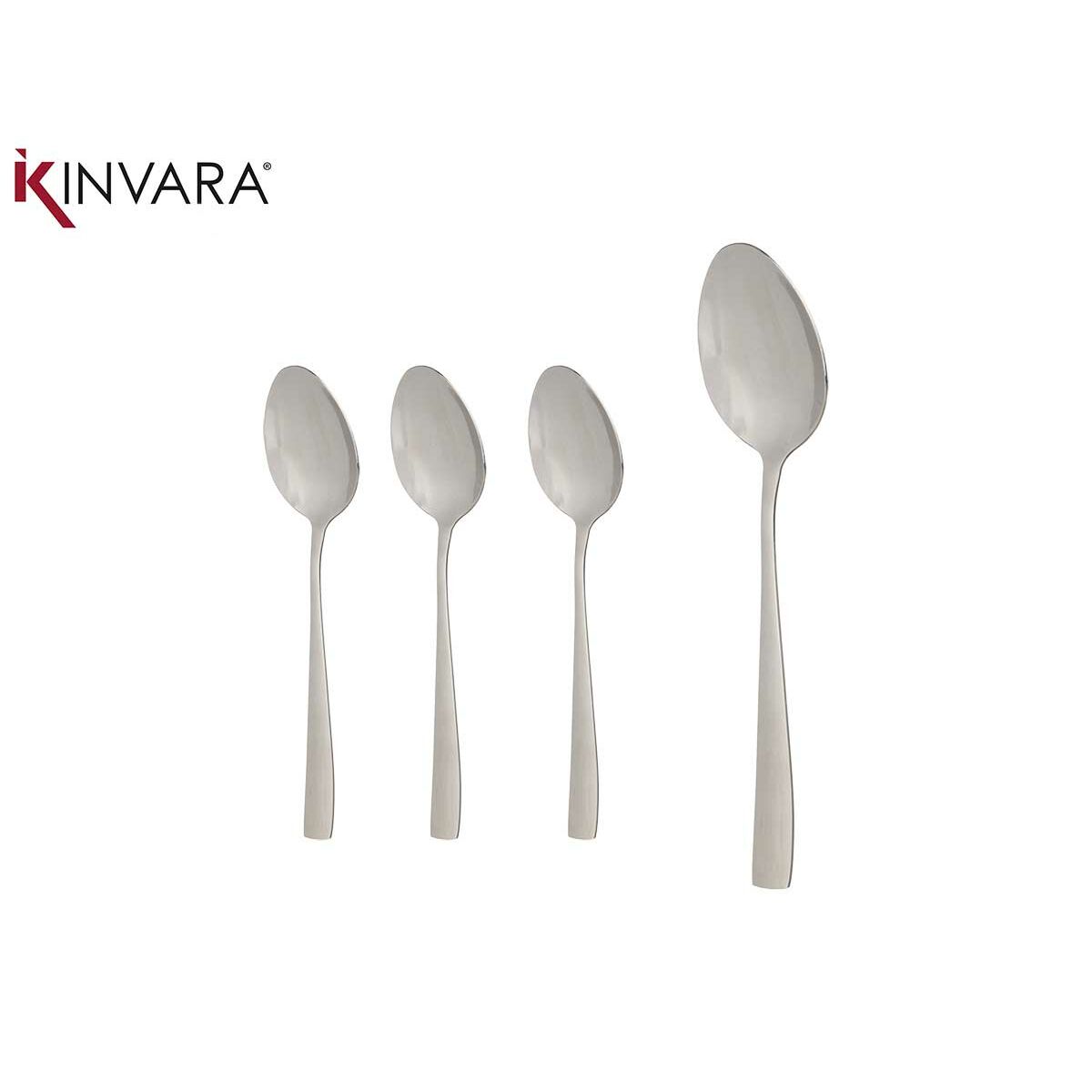 Set of Spoons 21 x 4,5 x 2,5 cm Silver Stainless steel (12 Units)