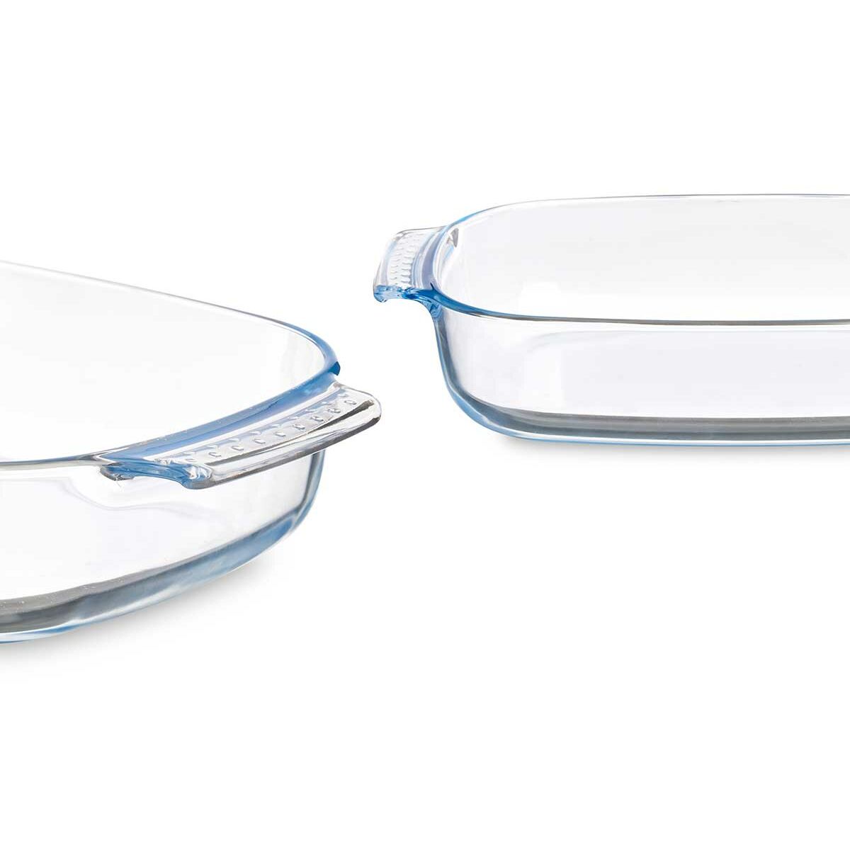 Serveerschaal Met handvatten Transparant Borosilicaatglas 3,8 L 38 x 6,5 x 25,4 cm (6 Stuks)