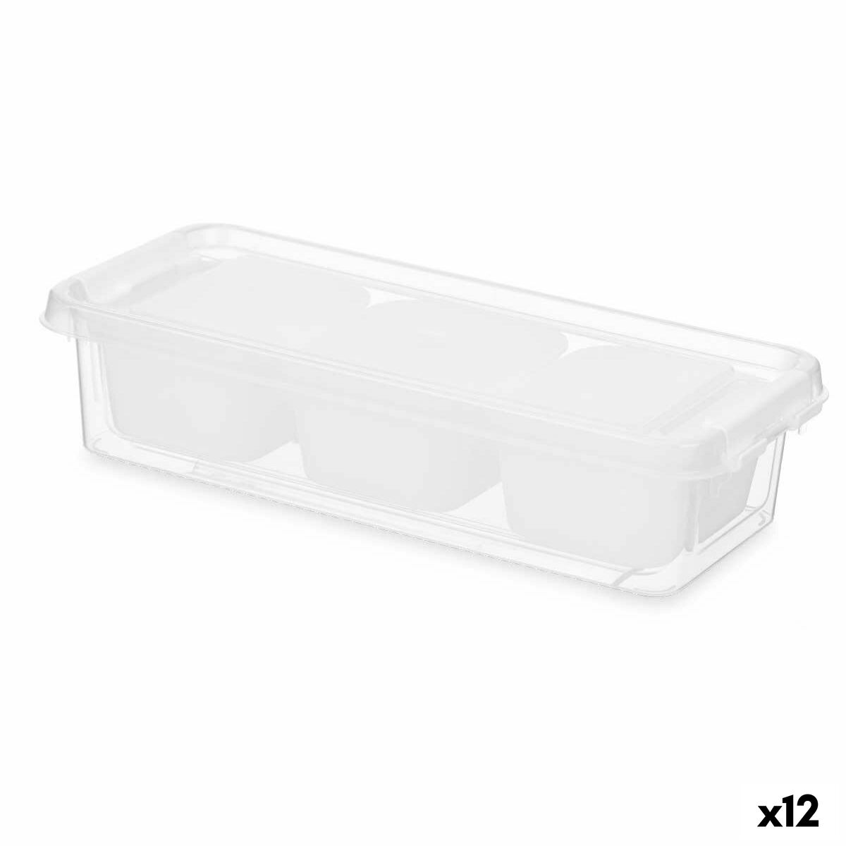 Organizer Wit Plastic 28,2 x 6 x 11,7 cm (12 Stuks)