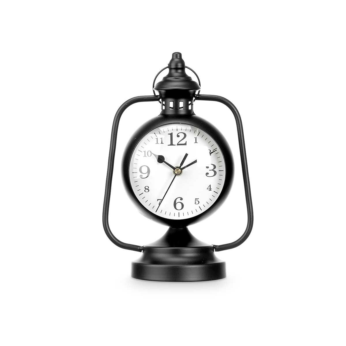 Horloge de table Lampe Noir Métal 17 x 25 x 11,3 cm (4 Unités)