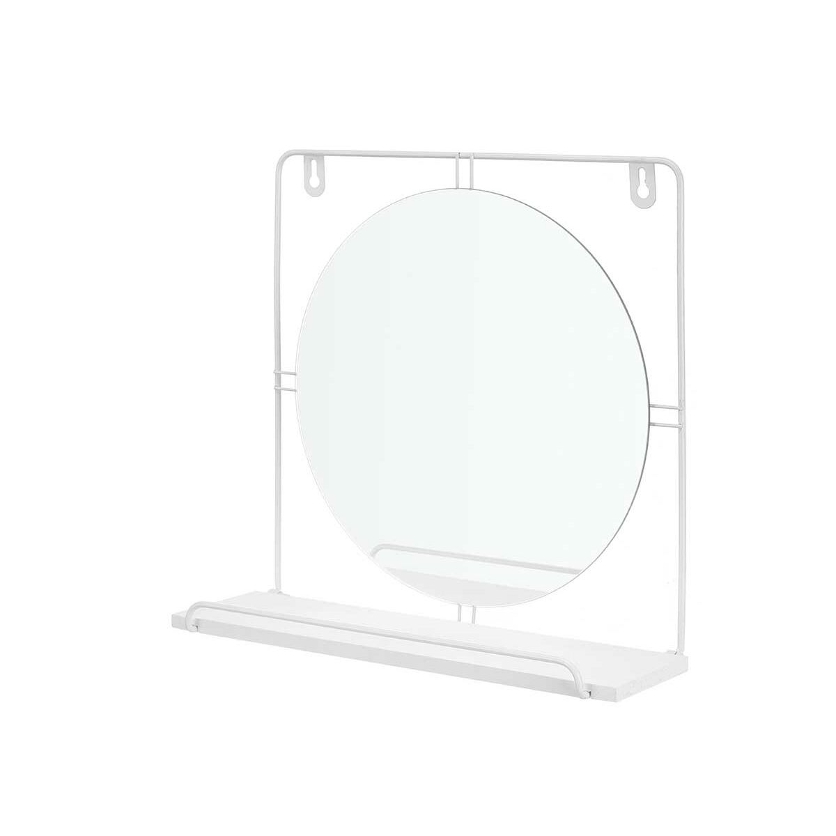 Miroir mural Blanc Métal Bois MDF 33,7 x 30 x 10 cm (4 Unités)