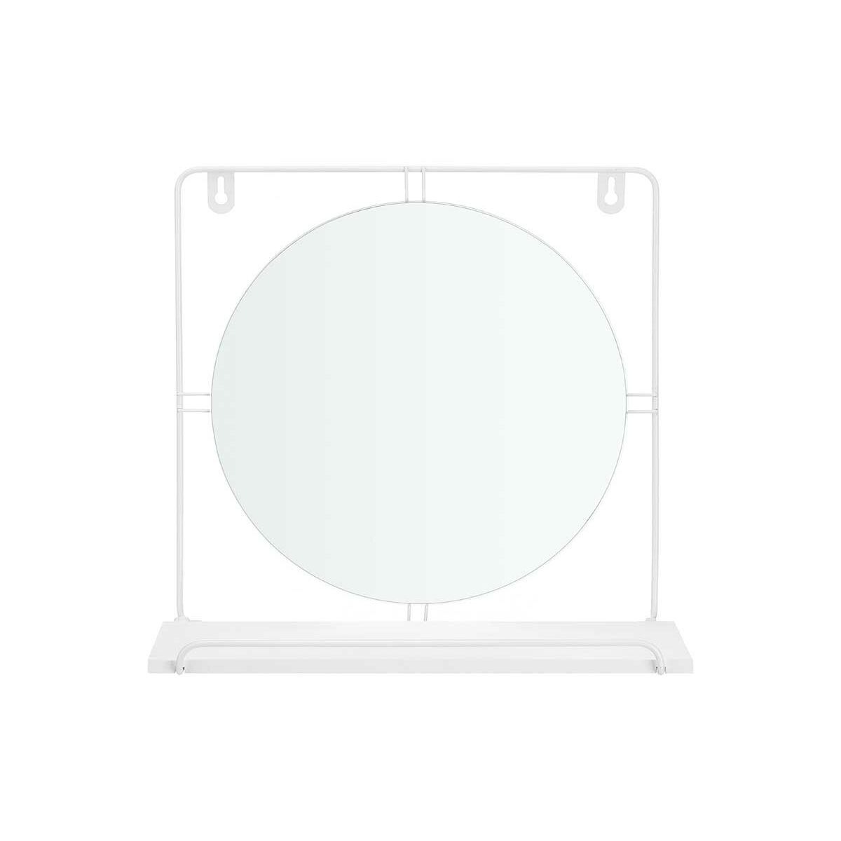 Miroir mural Blanc Métal Bois MDF 33,7 x 30 x 10 cm (4 Unités)